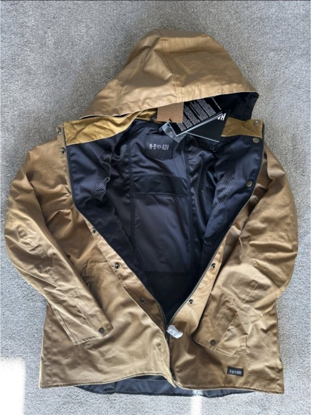 Womens Panorama Harley Davidson ADV Women XL Waxed Hooded Riding Jacket 052026 - Picture 4 of 11